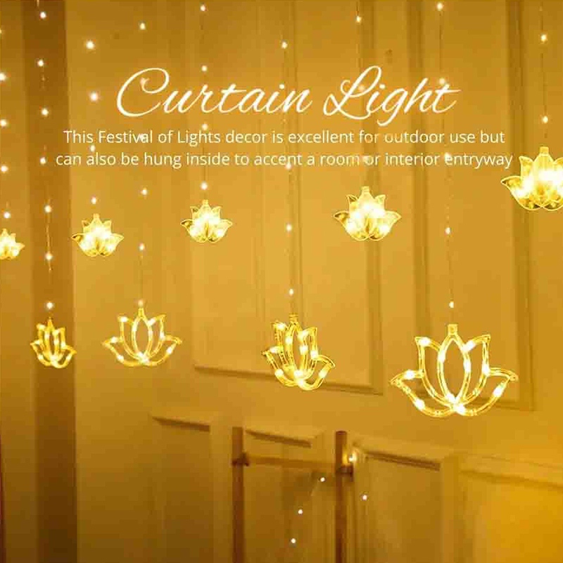 Lighting Decoration For Diwali - 4M 8 Modes Waterproof Deepavali Lotus