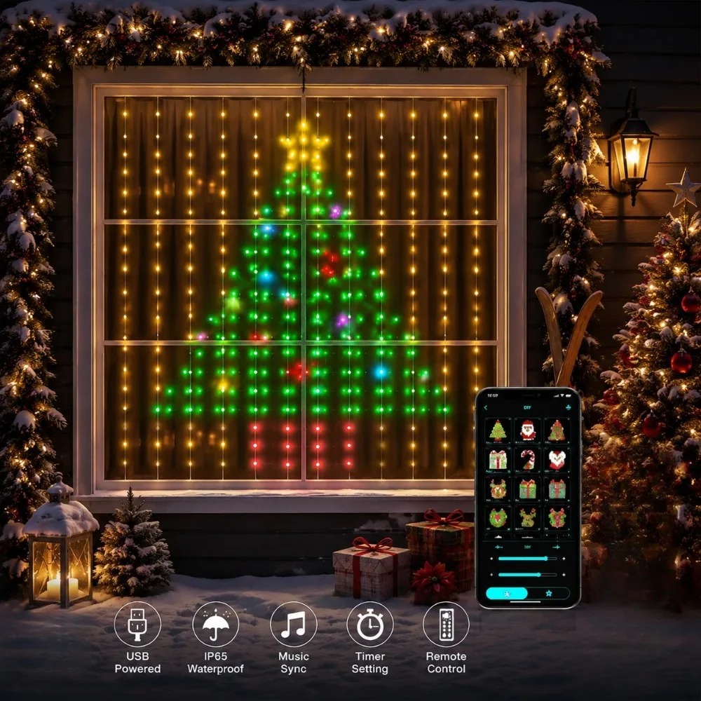 Outdoor LED Pixel Curtain Ligh - đánh giá và giá Led Lighting Wall Decor