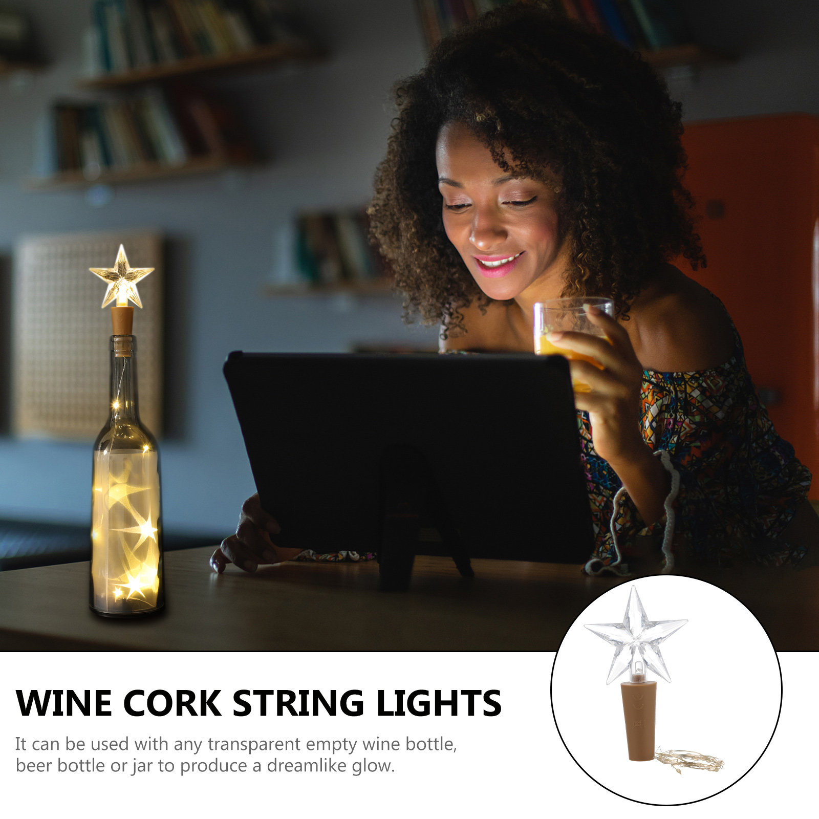 2Pcs Wine Bottle Cork LED Stri - đánh giá và giá Decor Lighting Cork
