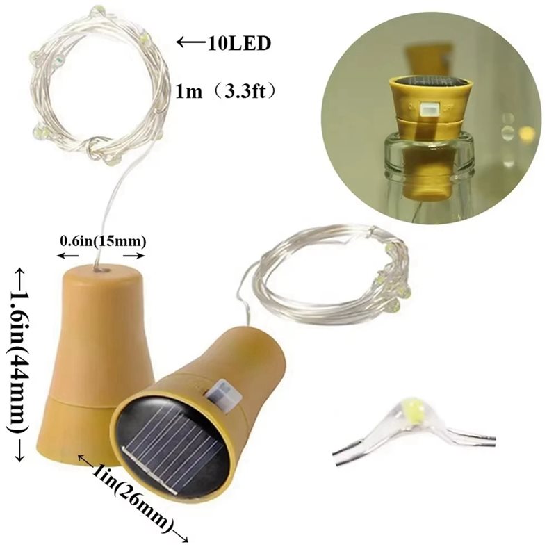 LUCKshopping 20Pcs Solar Wine  - đánh giá và giá Decor Lighting Cork