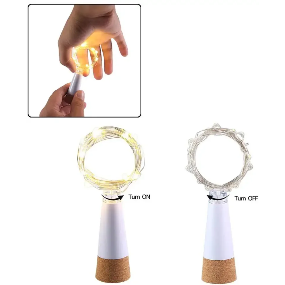 20 LEDs Cork Bottle Fairy Ligh - đánh giá và giá Decor Lighting Cork