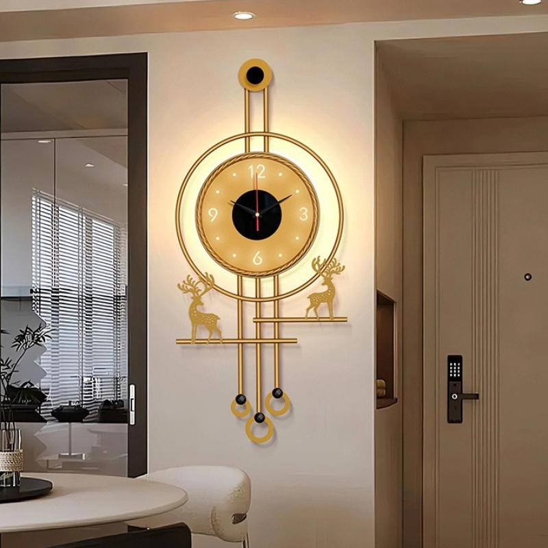 Modern TV Background Wall Mute - đánh giá và giá Lighting Home Decor Wall Clocks