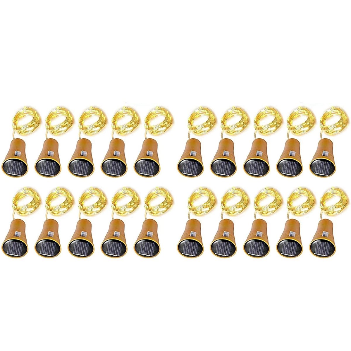 ABHU 20Pcs Solar Wine Bottle S - đánh giá và giá Decor Lighting Cork