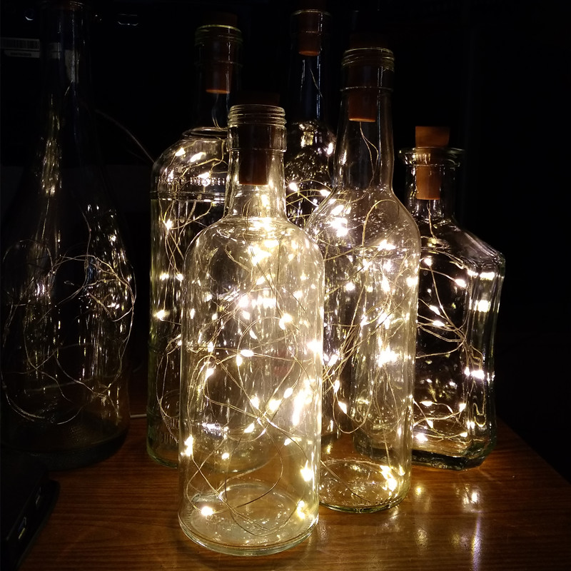 6pcs 20led Wine Bottle with Co - đánh giá và giá Decor Lighting Cork