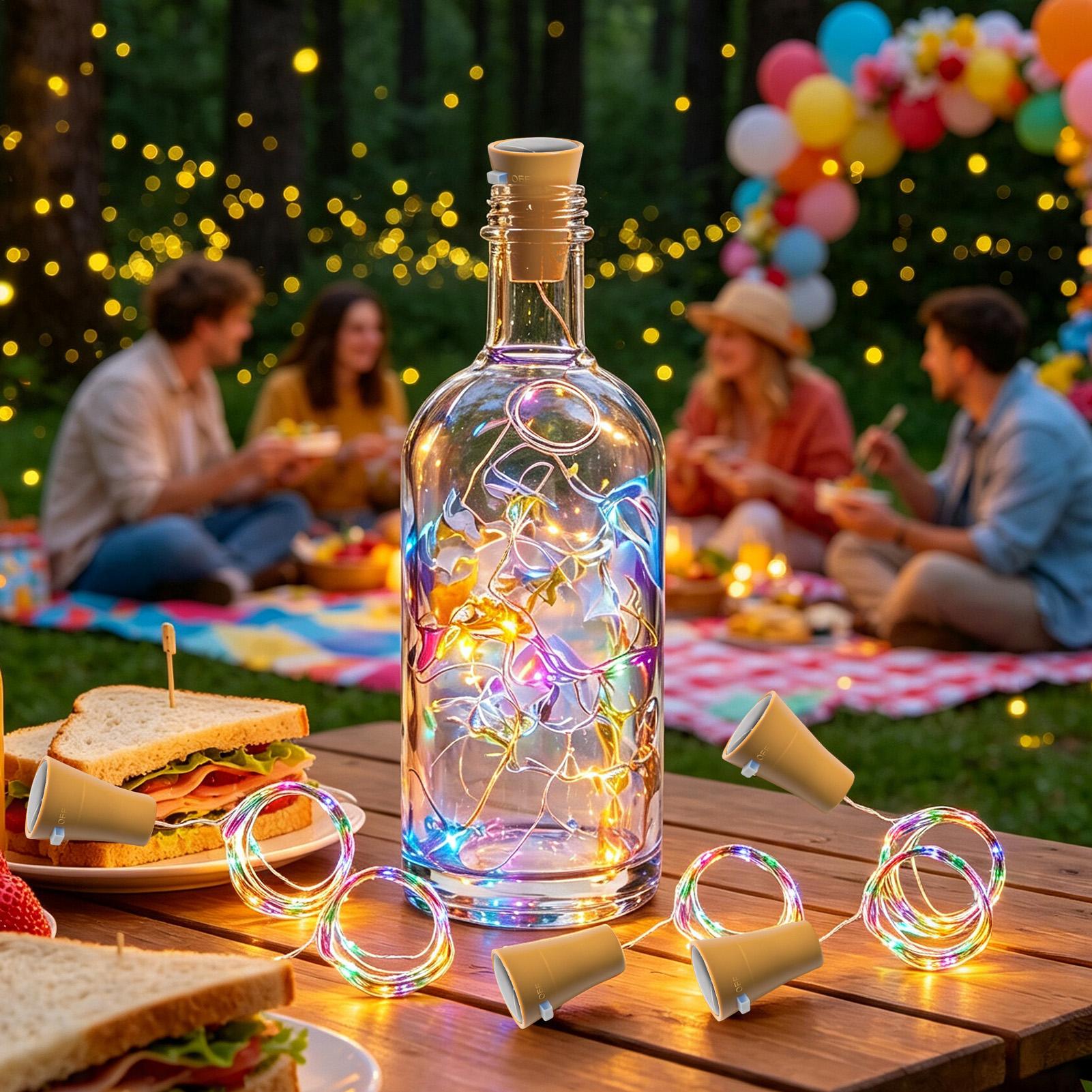 Solar Wine Bottle Lights LED W - đánh giá và giá Decor Lighting Cork