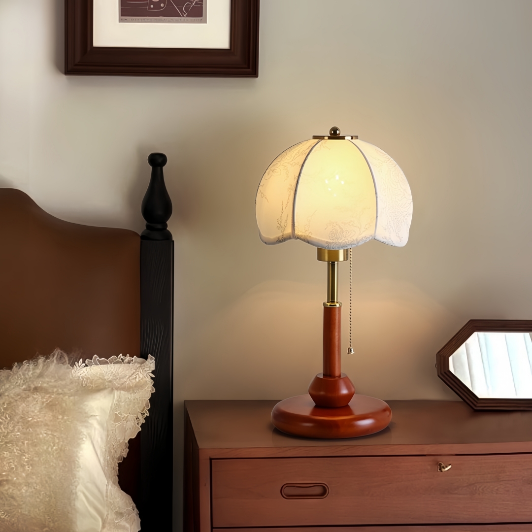 Vintage Scalloped Dome Table L - đánh giá và giá Lighting Decor Room