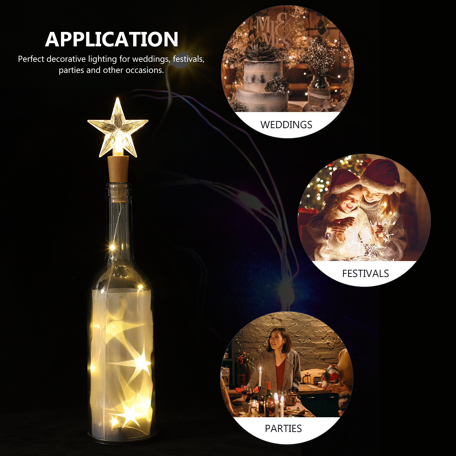 2Pcs LED Cork Rope Lamp Set Co - đánh giá và giá Decor Lighting Cork