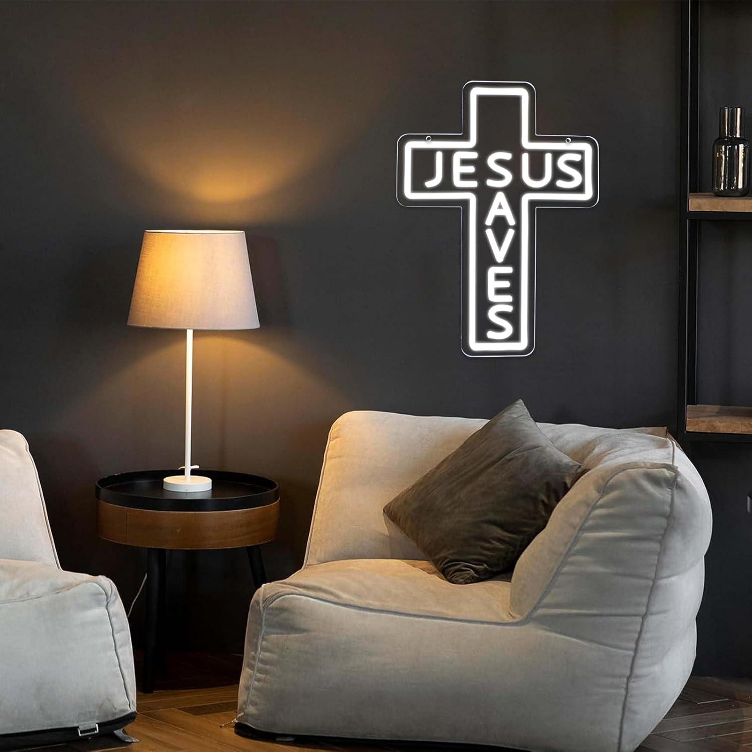 Jesus Saves Cross Neon Signs U - đánh giá và giá Led Lighting Wall Decor
