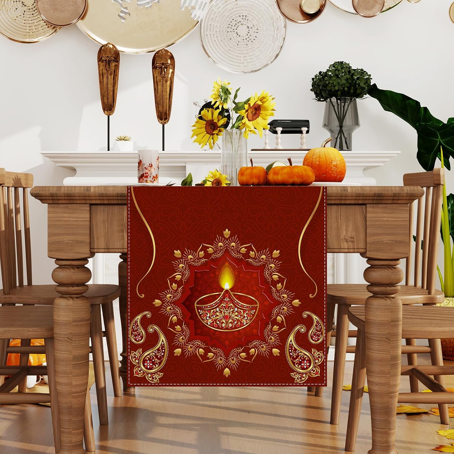 Happy Diwali Linen Table Runne - đánh giá và giá Lighting Decoration For Diwali