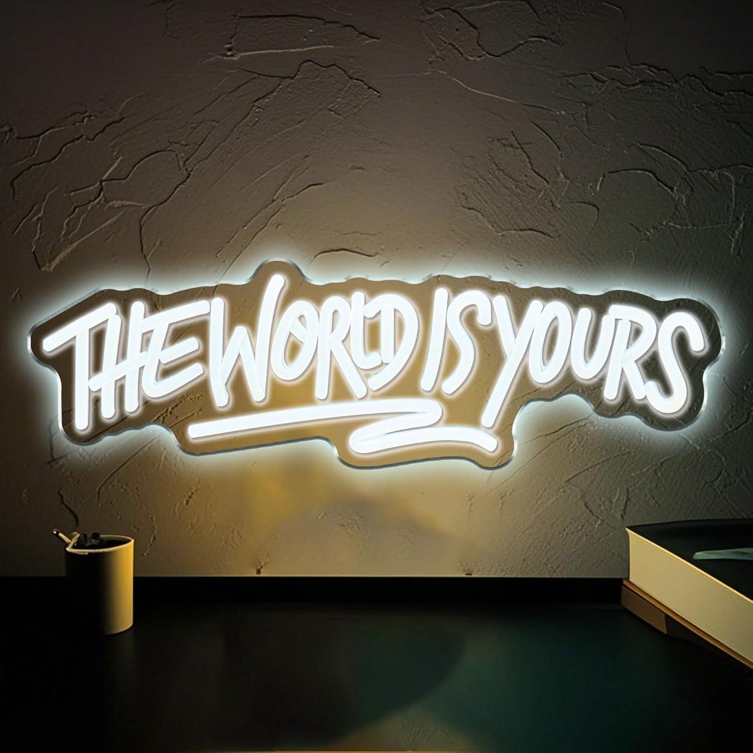 The World is Yours Neon Sign U - đánh giá và giá Led Lighting Wall Decor