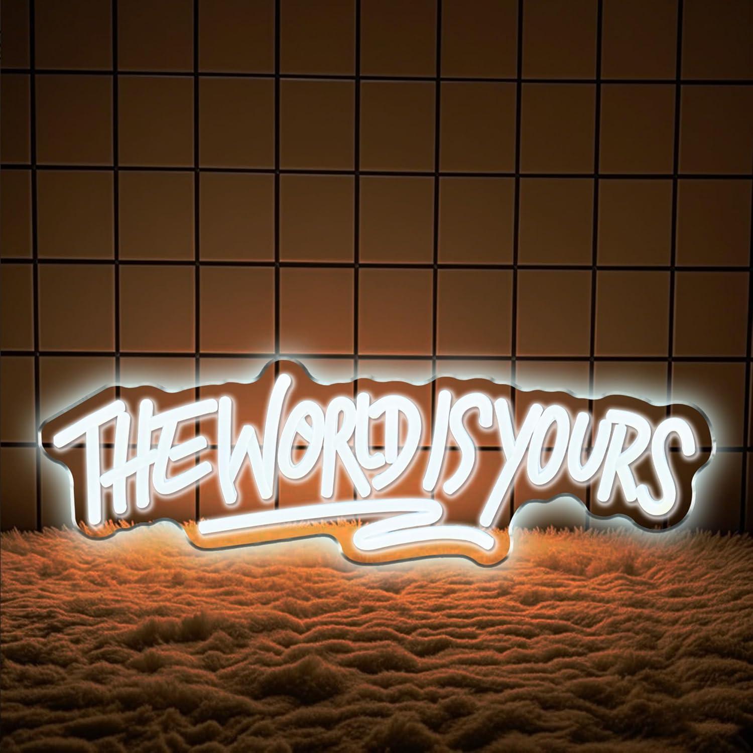 The World is Yours Neon Sign U - đánh giá và giá Led Lighting Wall Decor